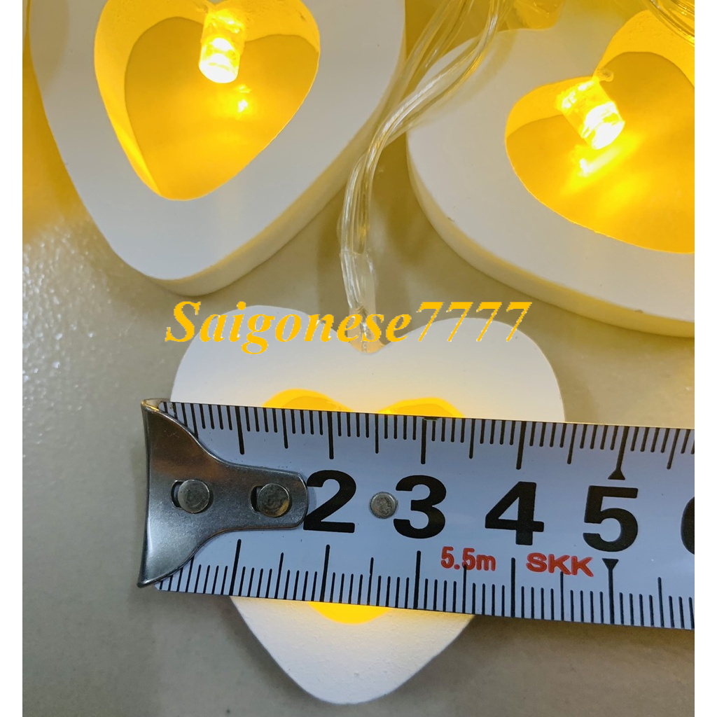 Dây Đèn Led Xài Pin AA/USB Bóng Đèn Trái Tim Trang Trí Tiệc Cưới String Light Decorative Light Valentine