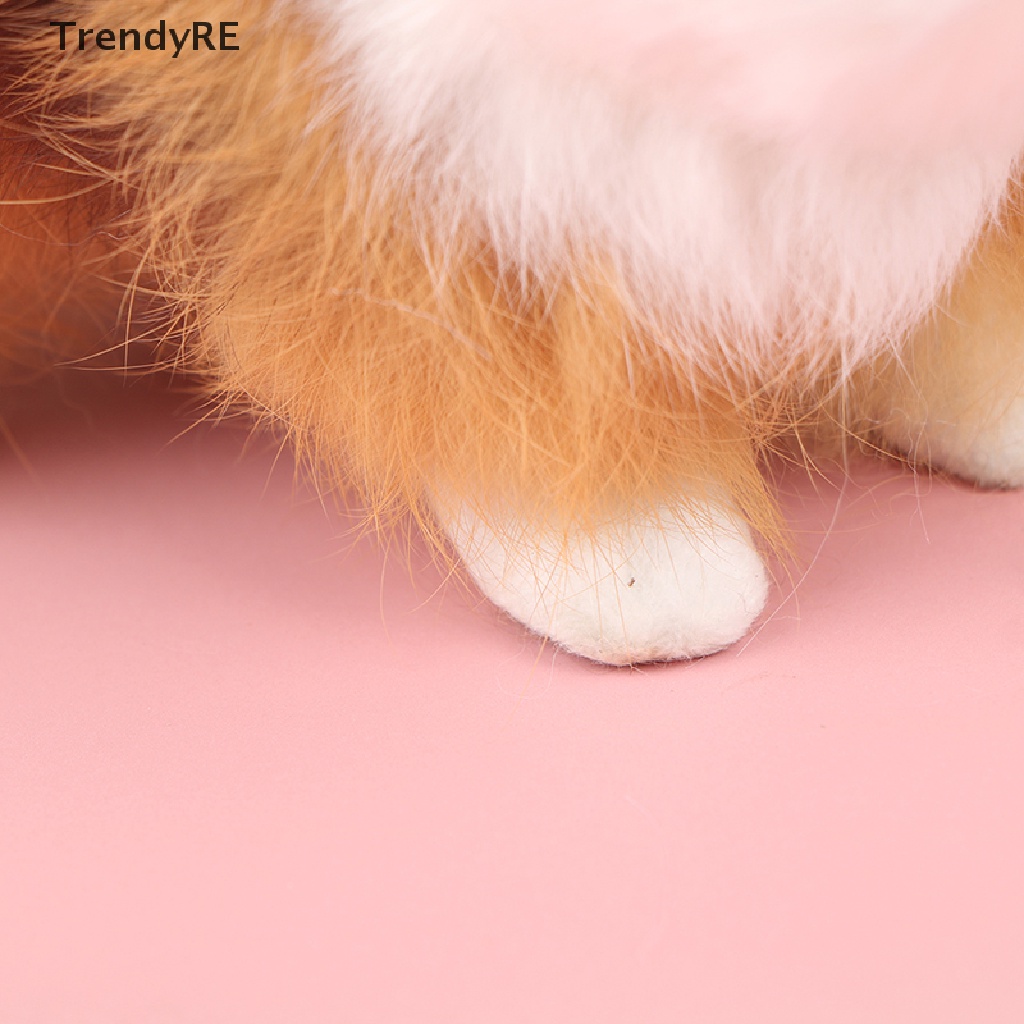 Trendy Rabbit hair Plush Cat Toys Kids Plush Stuffed Cat Doll Baby Toy Gift home Decor RE