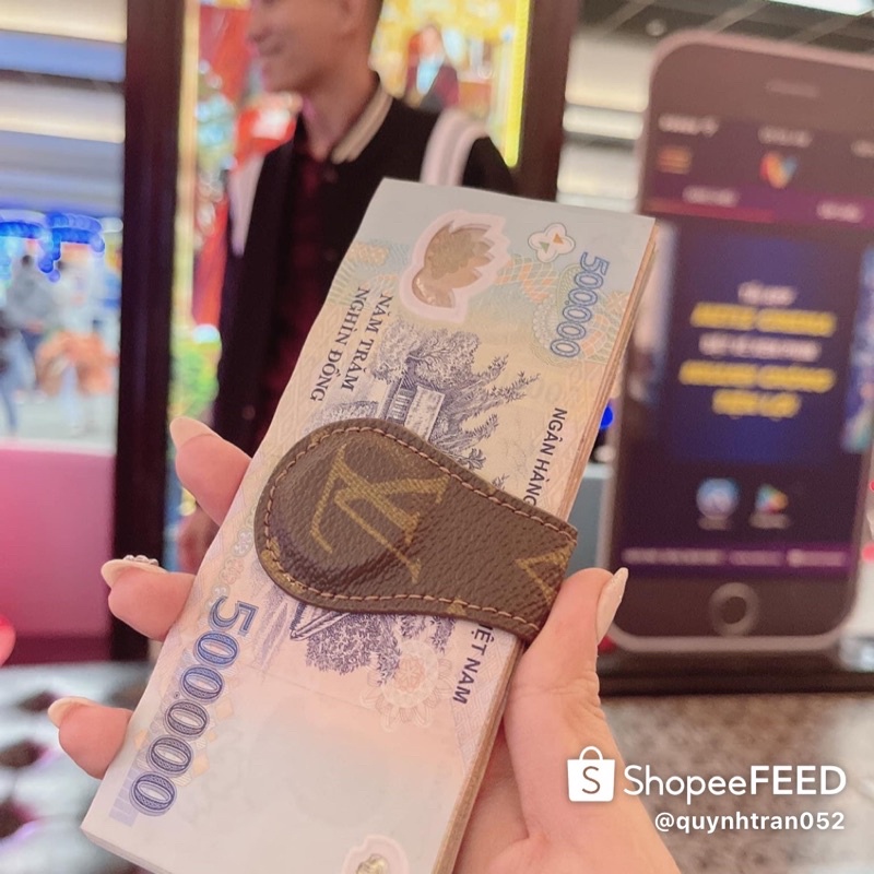 Kẹp tiền Lv handmade Túi auth