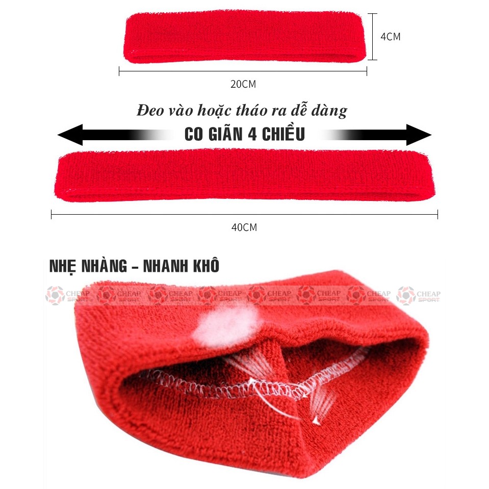 Băng Đô Thể Thao Headband Băng Trán Thấm Mồ Hôi Dùng Cho Chạy Bộ, Bóng Rổ, Bóng Chuyền, Bóng Đá, Tennis, Cầu Lông