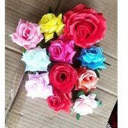 Bông hoa hồng lụa 6cm trang trí bánh kem sinh nhật