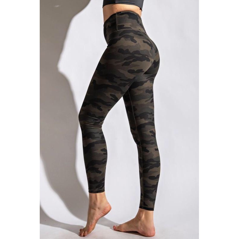 Quần legging yoga vnxk hoạ tiết camo