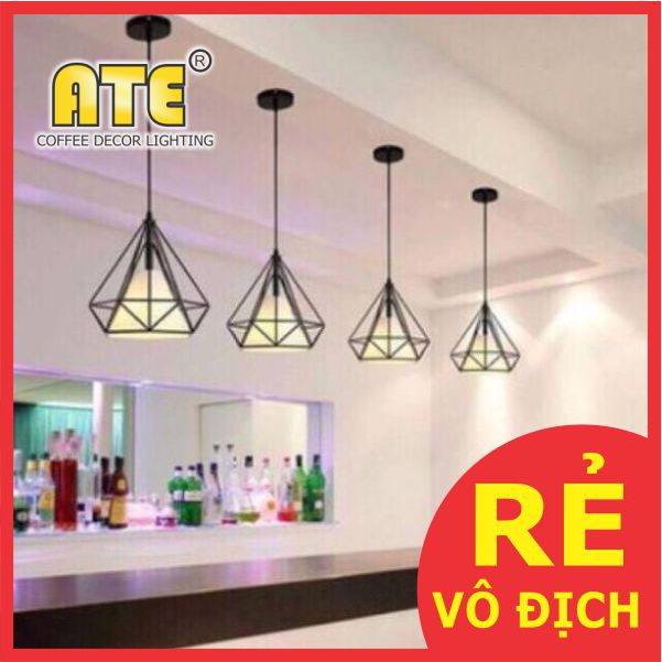 Đèn thả trần trang trí - ĐÈN THẢ TRẦN HÌNH KIM CƯƠNG VẢI - MSP: LTP-12