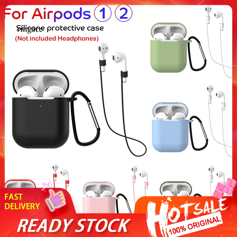 Hộp Đựng Bảo Vệ Tai Nghe Airpods 1 / 2 Có Móc Khóa Tiện Dụng