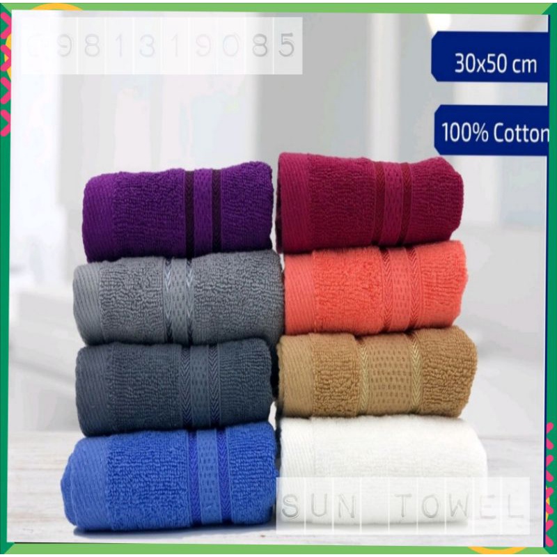 Khăn mặt cotton 100% KT 30x50cm - dày dặn, thấm hút tốt