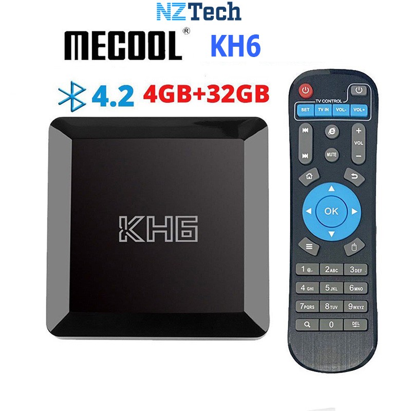 Android TV Box Mecool KH6 hệ điều hành Android 10 Ram 4GB bộ nhớ 32G