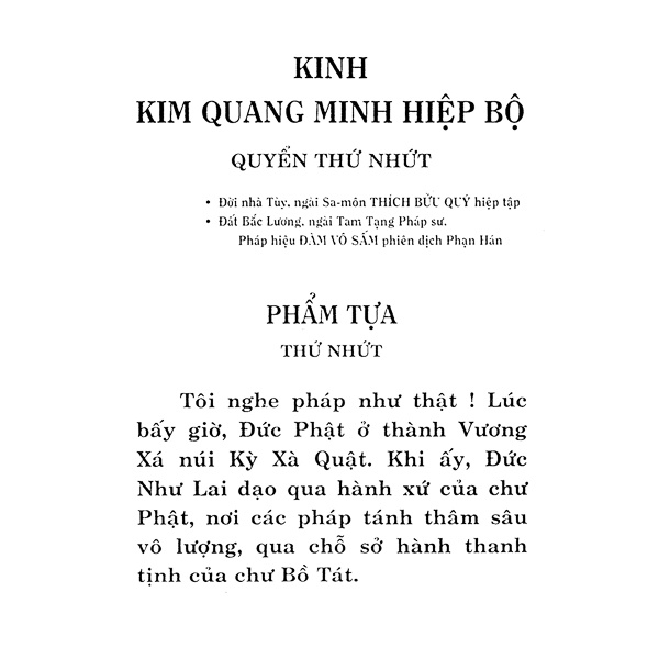 Sách - Kinh Kim Quang Minh Hiệp Bộ ( Bìa Cứng )