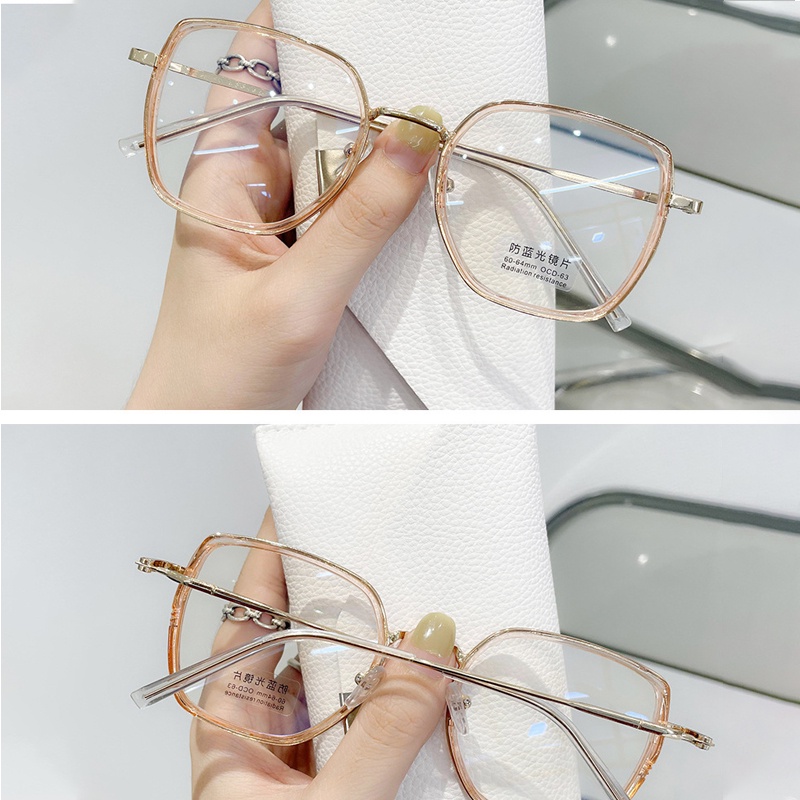 Kính gọng vuông JIUERBA 2093 chống bức xạ TR90 thời trang cho nam nữ