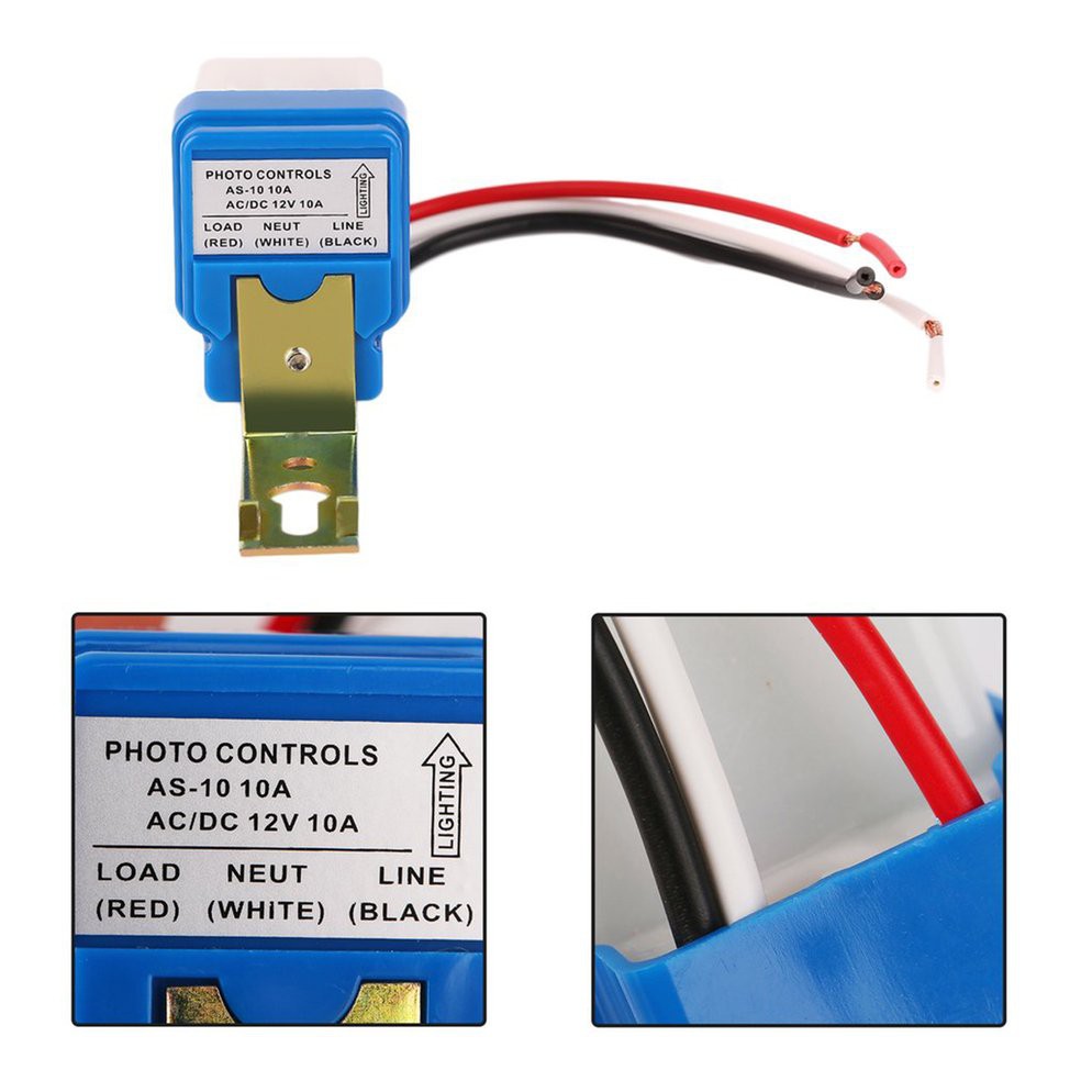 Công Tắc Cảm Biến Đèn Đường Ac Dc 12V 10A