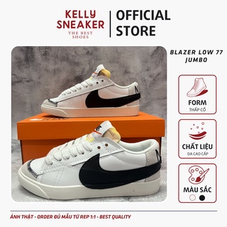Giày Thể Thao Sneaker Blazer Low Jumbo "White Black" - Bản Tiểu Chuẩn