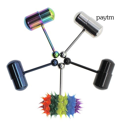 Pm [PM]❀Khuyên Lưỡi Rung Hình Cái Búa Cá Tính Unisex