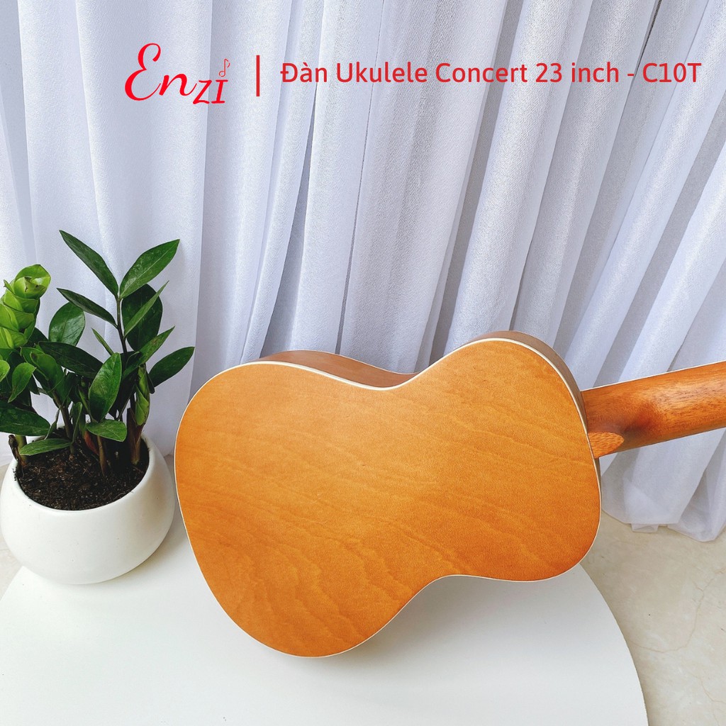 Đàn ukulele concert Enzi C10T màu gỗ phong cách cổ điển, âm thanh vang sáng giá rẻ chất lượng