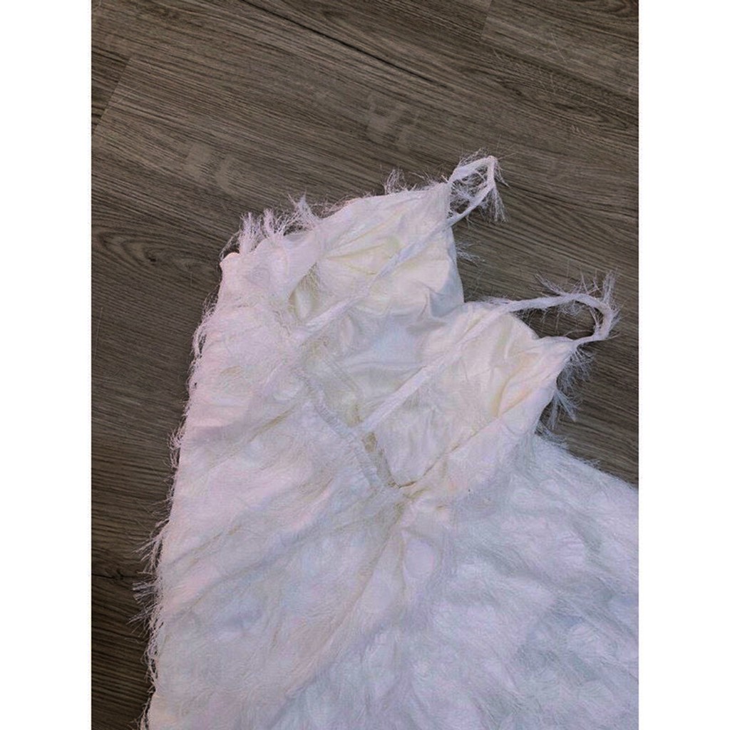 Đầm maxi 2 dây hở lưng phối lông vũ thời trang đi biển dã ngoại phong cách đẹp XUKA-DRESS MT008 | BigBuy360 - bigbuy360.vn