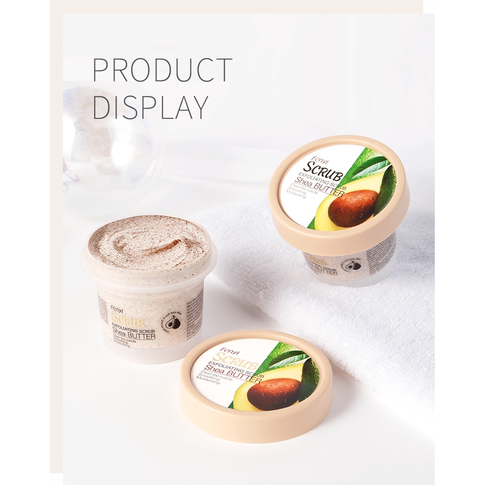 Fenyi Shea Butter Avocado Body Scrub Exfoliating 100g x 2pieces