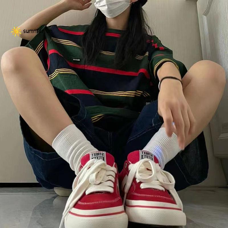 Giày Thể Thao Vải Canvas Siêu Nhẹ Thoáng Khí Kiểu Retro Thời Trang Mùa Hè Cho Nữ