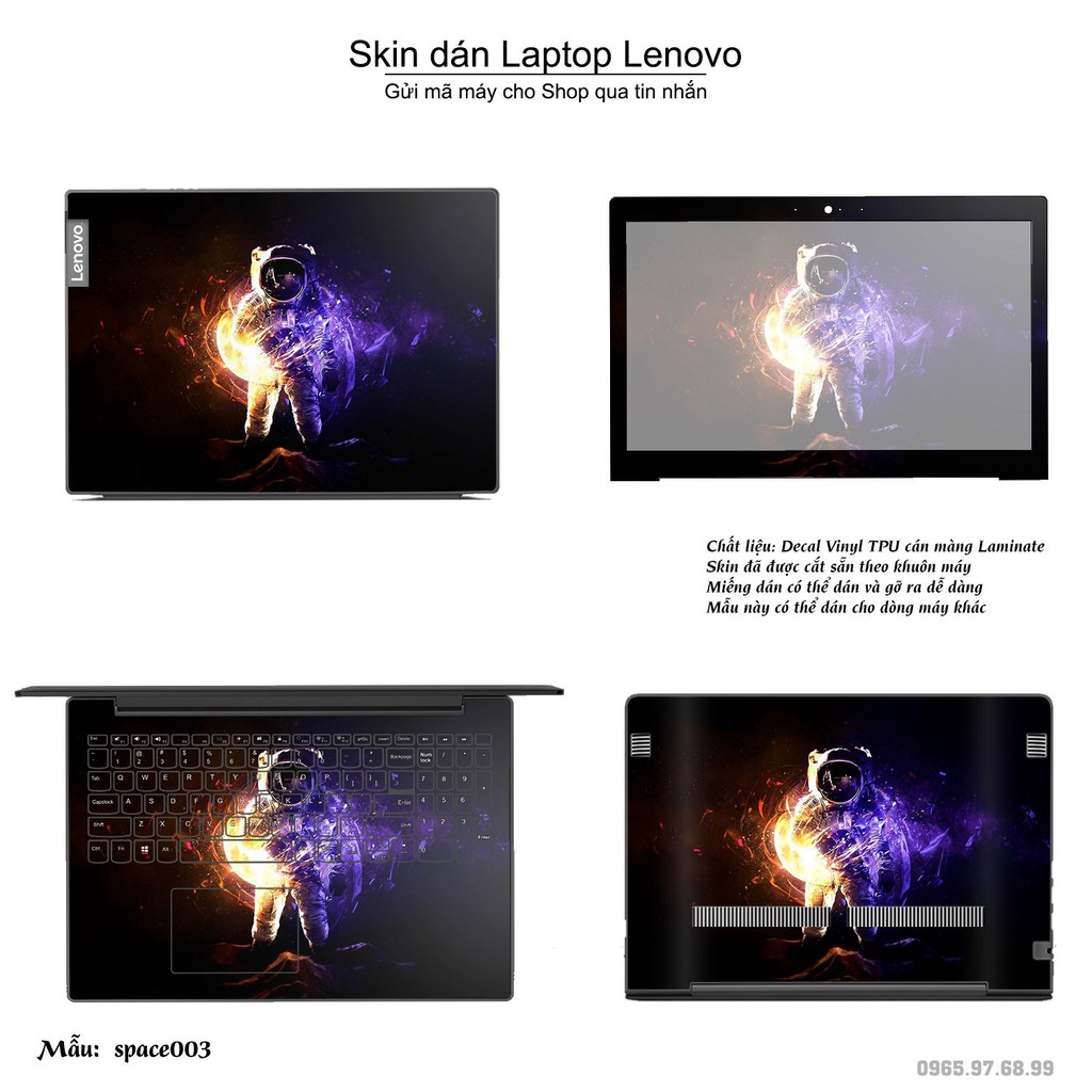 Skin dán Laptop Lenovo in hình không gian (inbox mã máy cho Shop)