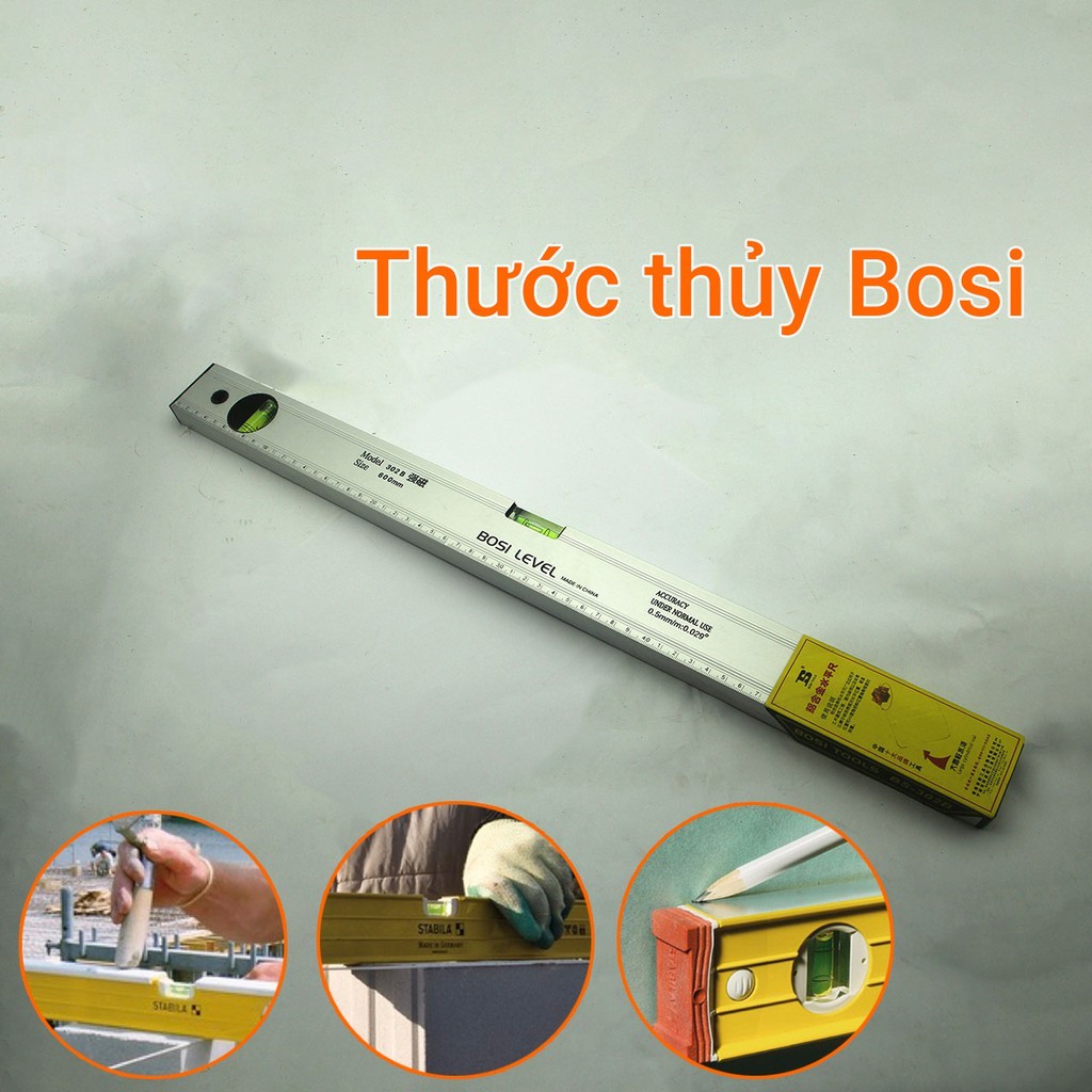 THƯỚC THỦY NIVO TỪ 60CM BOSI