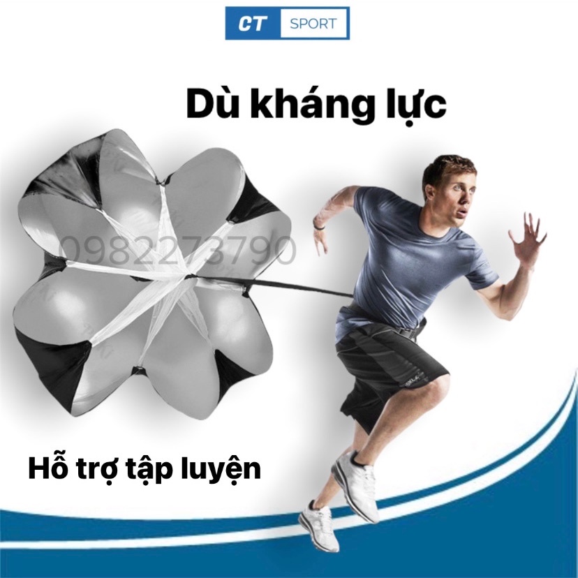 Dù kháng lực, dù kháng lực tập chạy bộ, dù hỗ trợ luyện tập chuyên nghiệp