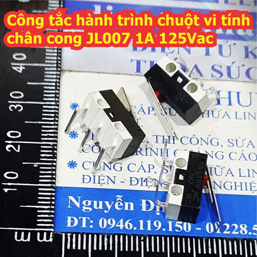 10 cái Công tắc hành trình chuột vi tính chân cong JL007 1A 125Vac kde7961