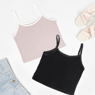 Áo sát nách Lovito dệt kim màu trơn dáng ôm TKJYRLL008 (Xanh lá/ Hồng / Trắng / Đen)