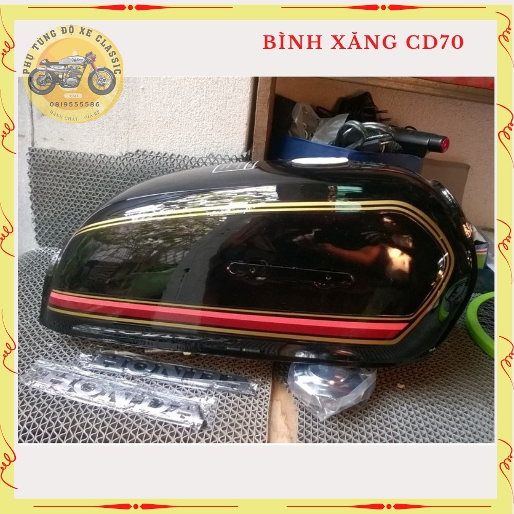 Bình xăng lớn độ xe máy Cafe racer Classic Tracker win 67  Bình xăng độ Honda CD70 CD90