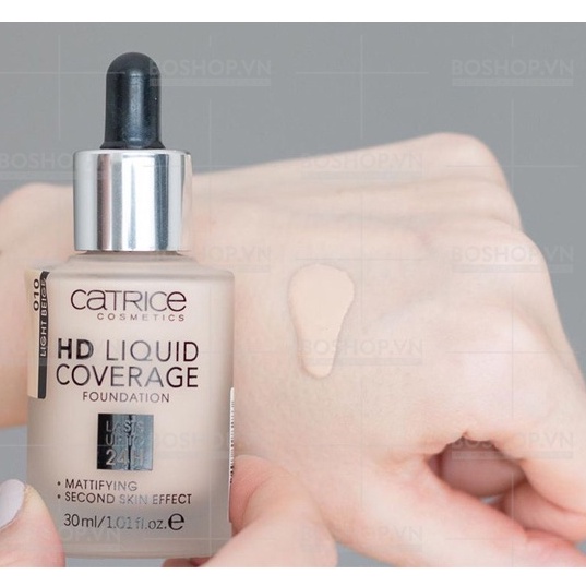 Kem Nền Kiềm Dầu Catrice 24H HD Liquid Coverage Foundation Che Phủ Tốt Chính Hãng