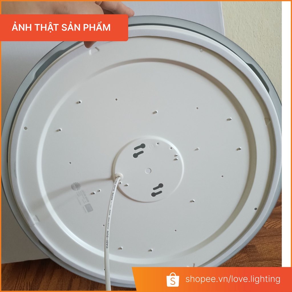 Đèn LED Ốp trần Tròn đổi màu 40W khổ lớn 48cm 2 tầng