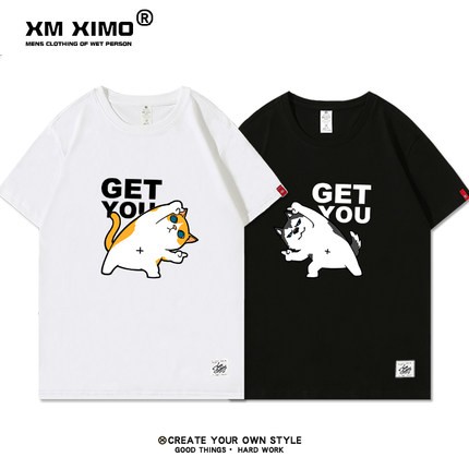 [XM0010] Áo thun ngắn tay XM XIMO in hình "Chó mèo Get You" áo đôi áo couple (XIMO)