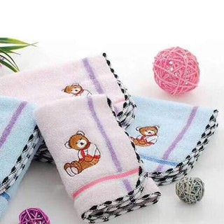Set 5 Khăn Mặt Gấu Vuông Cho Bé Mềm Mịn