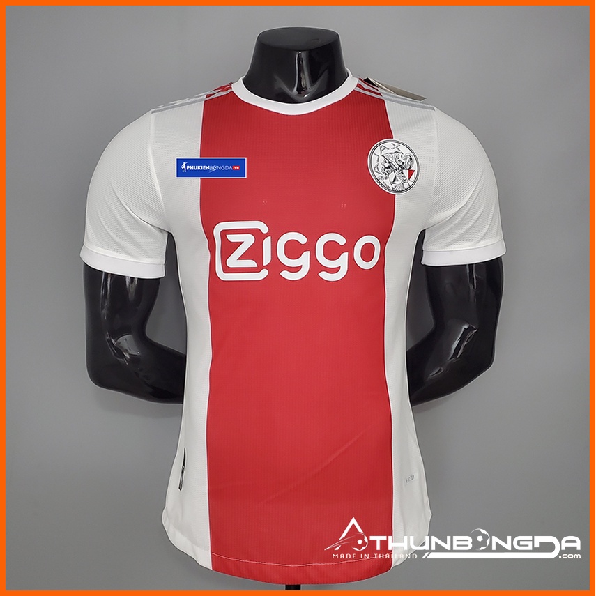 Áo Ajax trắng sọc đỏ sân nhà 2021/2022, 2021/22 Bản PLAYER Issue Body fit cao cấp