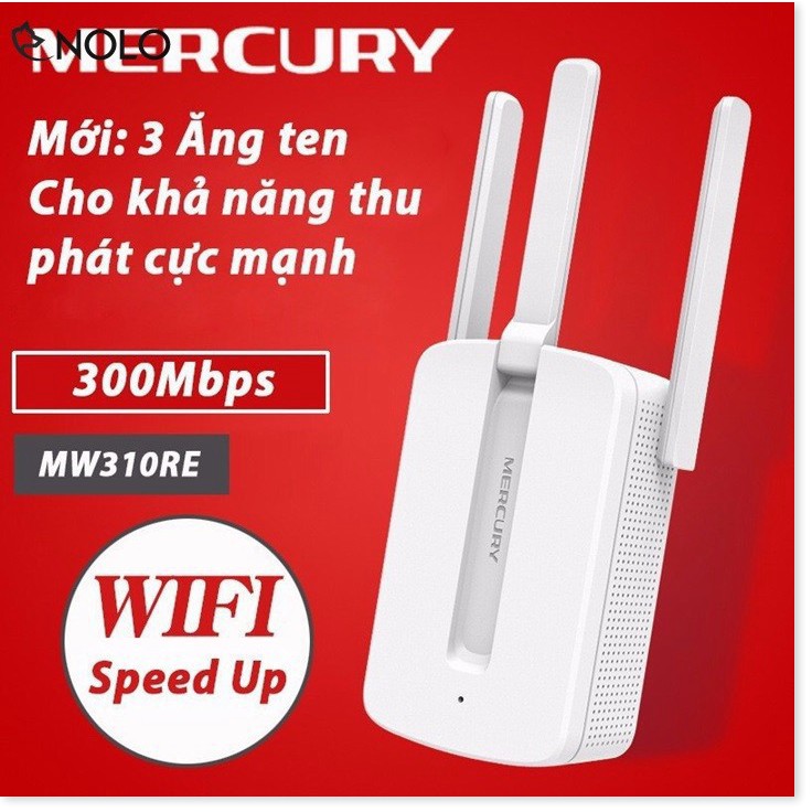 Kích Sóng Tăng Phạm Vi Sử Dụng Wifi 3 Anten Mercury 300Mps Model MW310RE