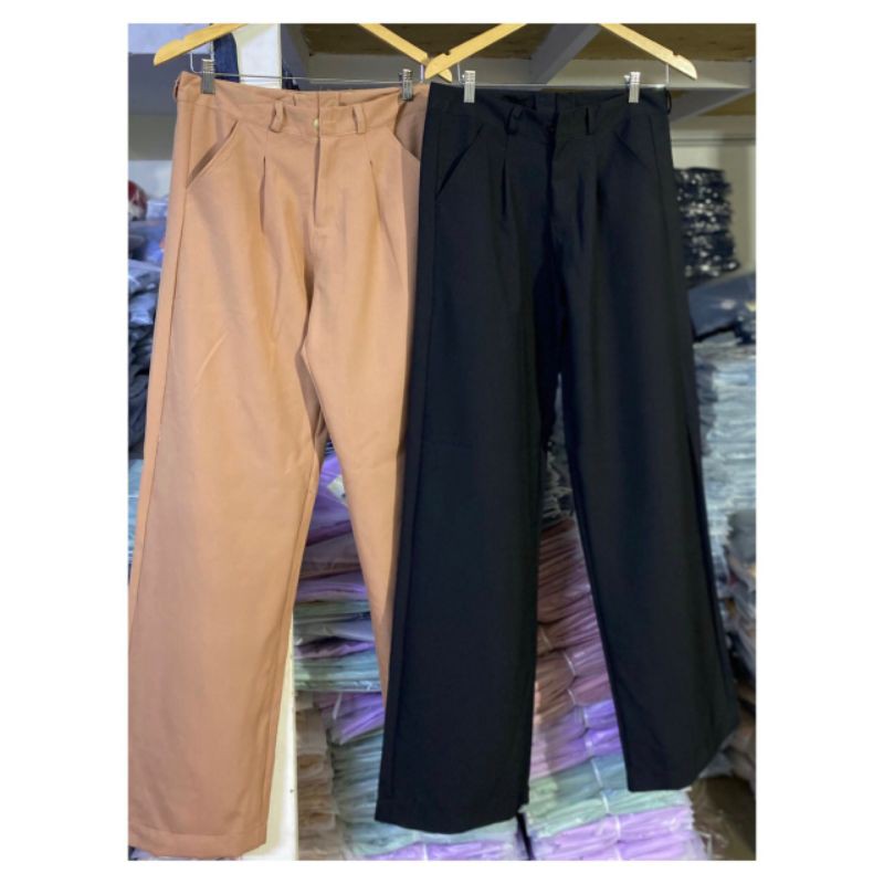 [Mã WASTMAY giảm 15% tối đa 30K đơn 150K] Quần vải ống rộng suông dài unisex dành cho nam nữ siêu cá tính | BigBuy360 - bigbuy360.vn