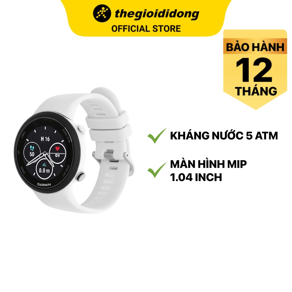 Đồng hồ thông minh Garmin Swim 2 kháng nước 5ATM theo dõi nhịp tim màn hình MIP 1.04&quot; - Chính hãng BH 12 tháng