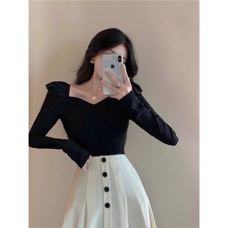 Set chân váy dài xếp li mix áo cổ vuông