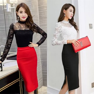 New! chân váy bút chì xẻ hông