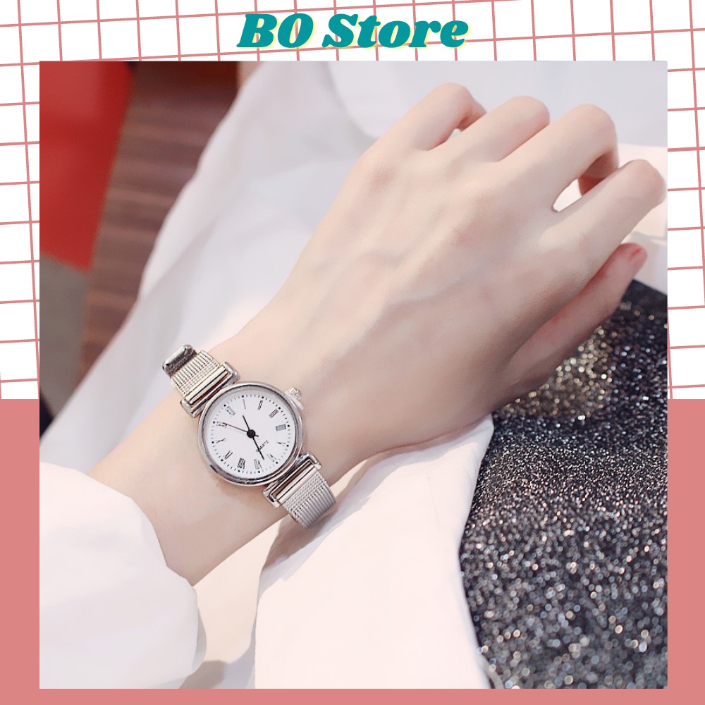 Đồng hồ đeo tay thời trang nữ cao cấp Q.uartz dây kim loại siêu Hot DH12