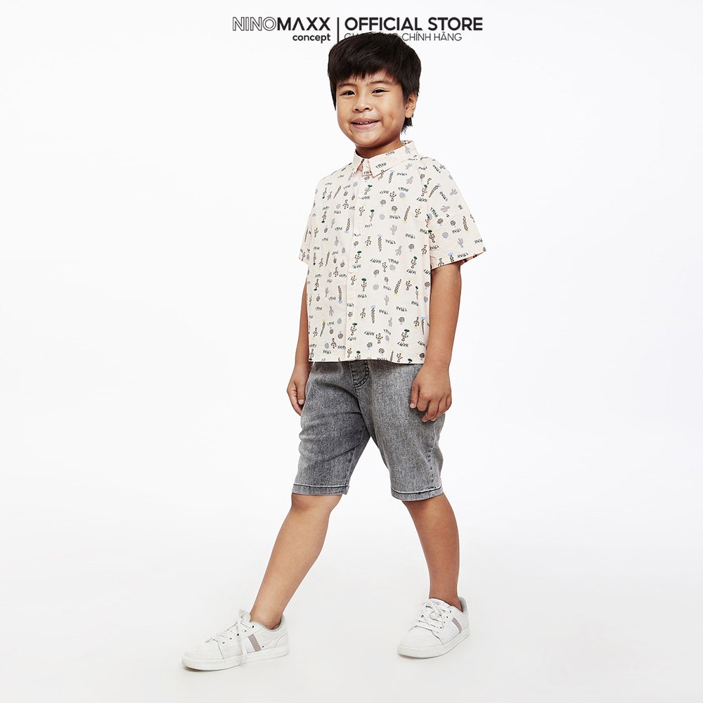 NINOMAXX KIDS Áo sơ mi Bé trai tay ngắn cotton 1905041