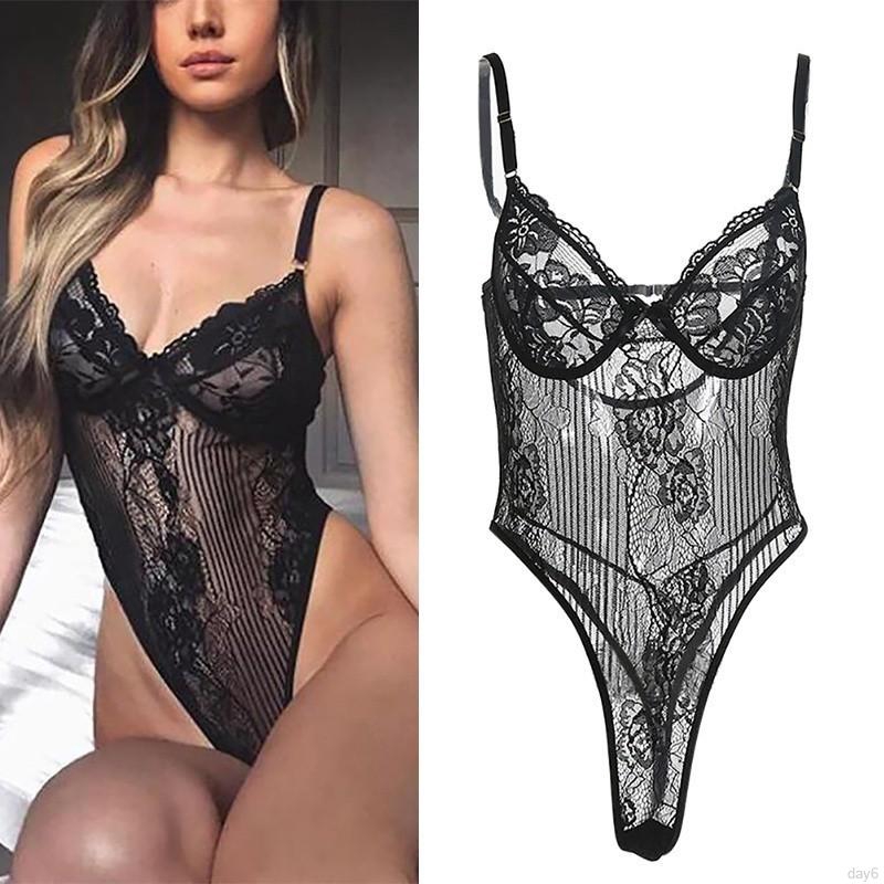 FREESHIP ĐƠN 99K_ Bodysuit ngủ ren lưới xuyên thấu quyến rũ cho nữ