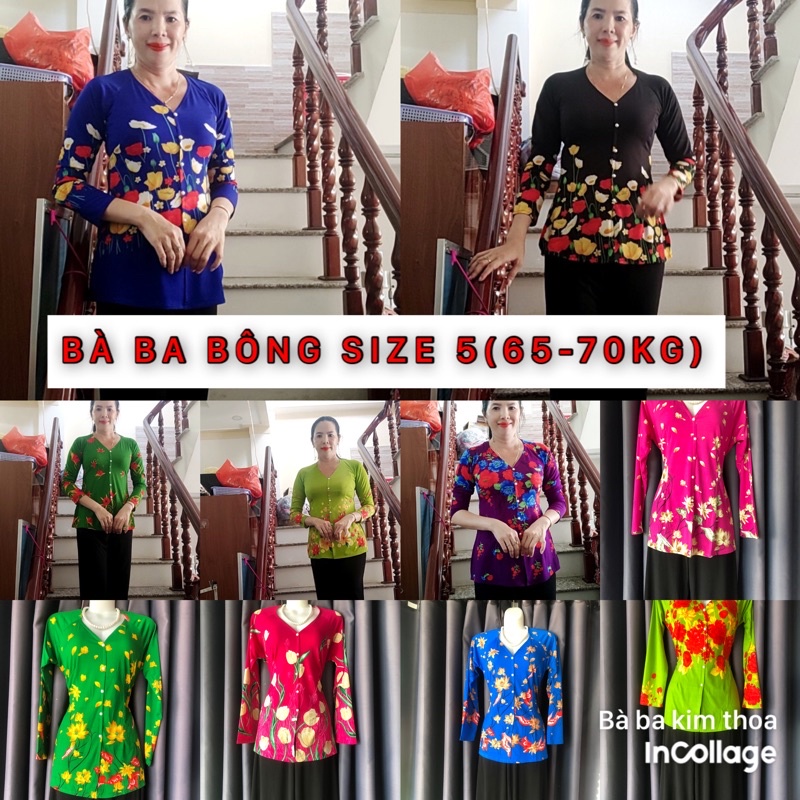 Áo lẻ bà ba size 5 to(65-72kg) ảnh thật