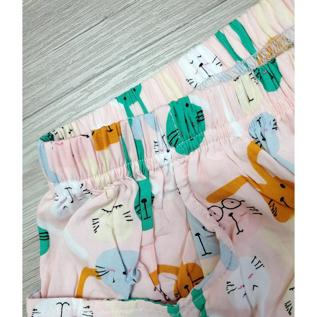 Bộ Tole Lanh Lửng cổ tròn bèo nhỏ dễ thương - size