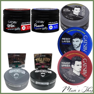 Xáp vuốt tóc đỏ /xanh 65g sáp wax tóc nam gatsby wax easy restylable wax tóc 75g