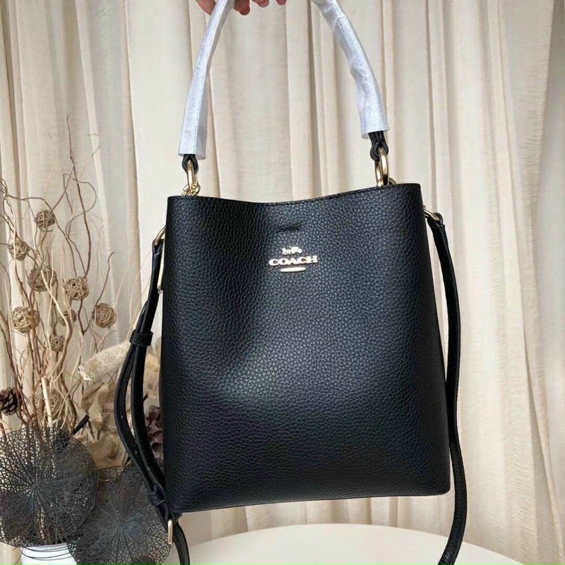 Túi Bucket đen - da chuẩn xịn - hàng xuất dư - Sẵn túi