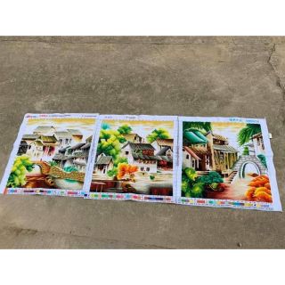 TRANH THÊU THỦY MẠC 1m60*60