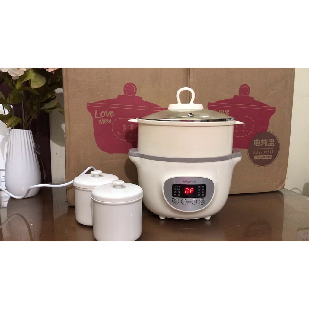 Nồi Ninh Hầm Nấu Cháo BEAR 1,6l
