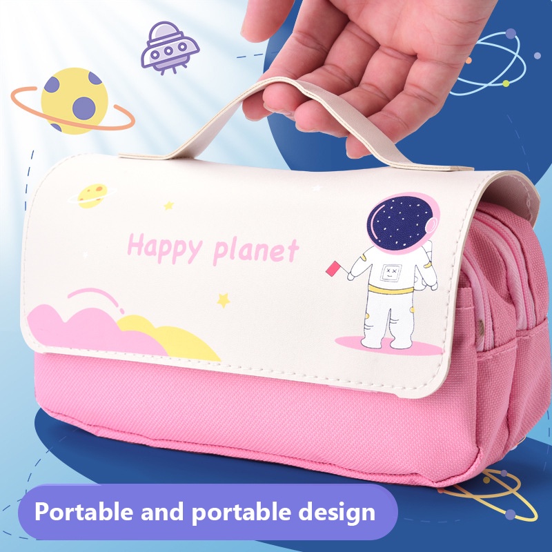 Pen Bag Large Capacity Cute Portable Stationery Creative Space Box Pencil Smiggle Case