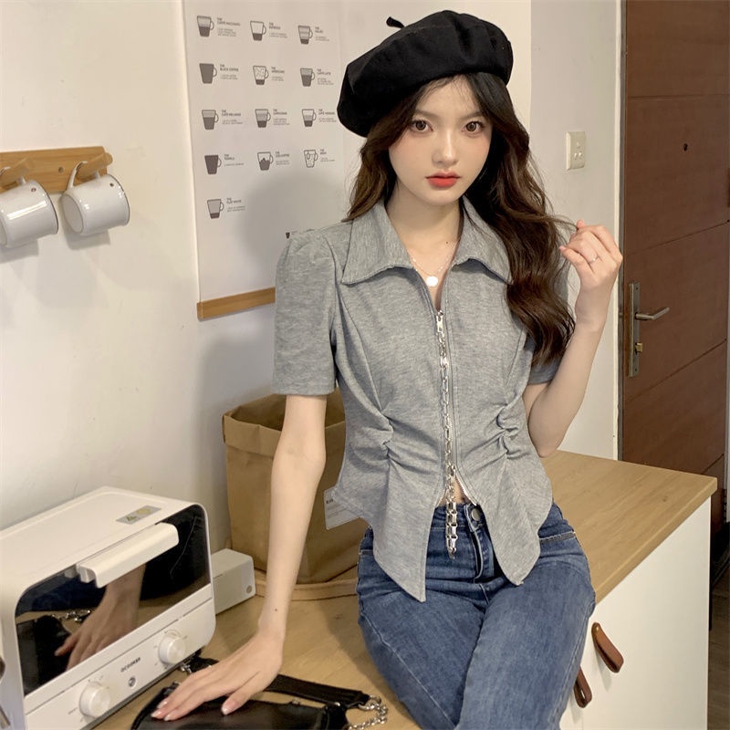 COZOK Áo polo Tay Ngắn Dáng Ôm Thời Trang Trẻ Trung