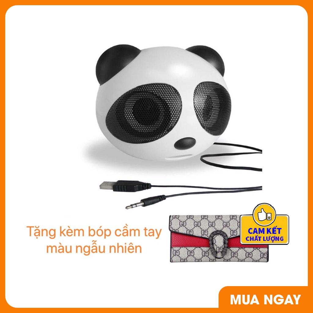 [Tặng Ví] Loa nghe nhạc hình gấu trúc ngộ nghĩnh,Loa máy tính mini gấu trúc Panda để bàn cao cấp âm thanh chuẩn stereo