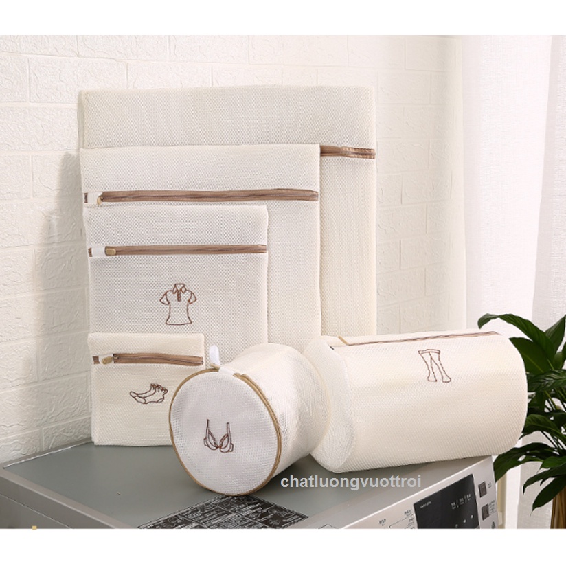 Túi Giặt Đồ Máy Giặt Cao Cấp 2 Lớp Dày Dặn - Giặt Quần Áo, Áo Ngực, Quần Lót, Vớ Có Khóa Kéo Chắc Chắn