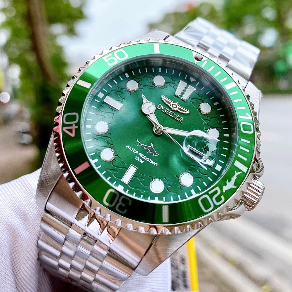 ĐỒNG HỒ NAM INVICTA PRO DIVER GREEN DIAL MEN’S WATCH