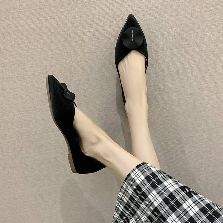 Giày búp bê đế mềm mũi nhọn trẻ trung hợp thời trang